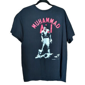 Muhammad Ali Men's Thresh Graphic Retro Style Crew Neck Tee Black T-Shirt XL